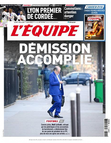 L’equipe du Mercredi 1er Mars 2023