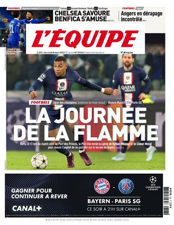 L’equipe du Mercredi 8 Mars 2023