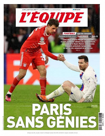 L’equipe du Jeudi 9 Mars 2023