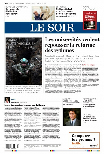 Le Soir Bruxelles + Wallonie Du Jeudi 09 Mars 2023
