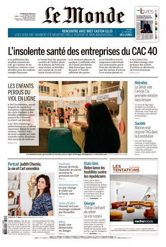 Le Monde du Vendredi 10 Mars 2023
