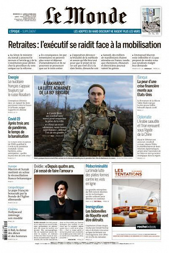 Le Monde du Dimanche 12 et Lundi 13 Mars 2023