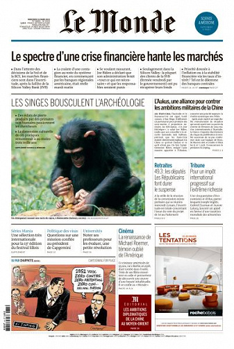 Le Monde du Mercredi 15 Mars 2023