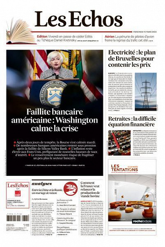 Les Echos du Mercredi 15 Mars 2023