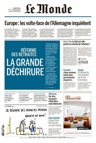 Le Monde du Jeudi 16 Mars 2023