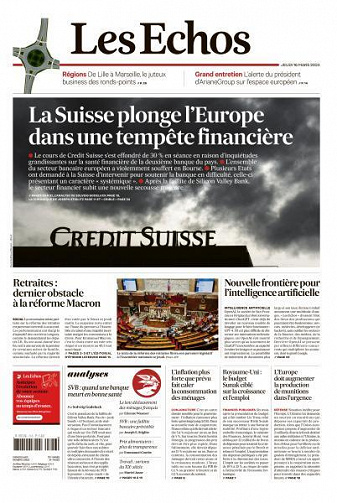 Les Echos du Jeudi 16 Mars 2023