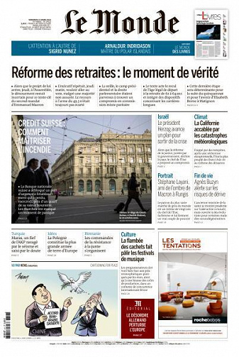 Le Monde du Vendredi 17 Mars 2023