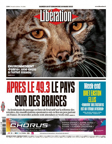 Libération du Samedi 18 et Dimanche 19 Mars 2023