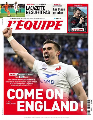 L’equipe du Samedi 18 Mars 2023