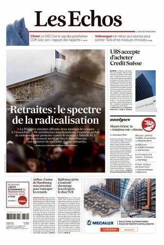 Les Echos du Lundi 20 Mars 2023