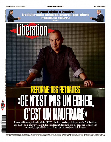 Libération du Lundi 20 Mars 2023