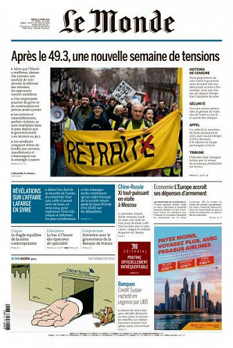 Le Monde du Mardi 21 Mars 2023
