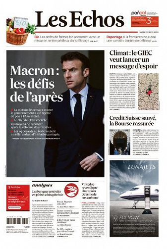Les Echos du Mardi 21 Mars 2023