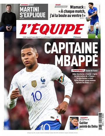 L’equipe du Mardi 21 Mars 2023