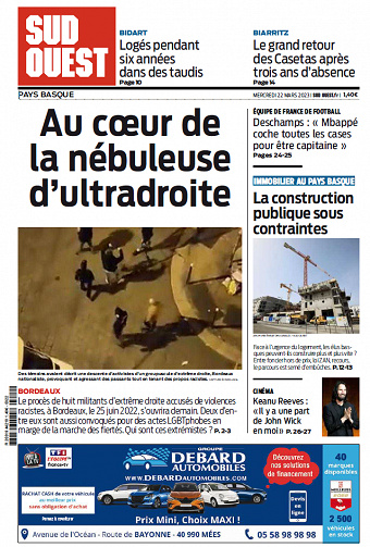 Sud Ouest (10 éditions) du Mercredi 22 Mars 2023