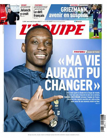 L’equipe du Mercredi 22 Mars 2023