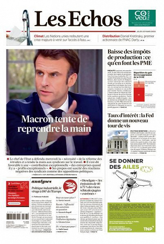 Les Echos du Jeudi 23 Mars 2023