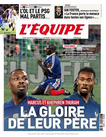 L’equipe du Jeudi 23 Mars 2023