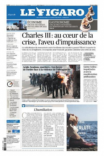 Le Figaro du Samedi 25 et Dimanche 26 Mars 2023