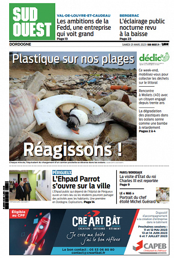 Sud Ouest (10 éditions) du Samedi 25 Mars 2023
