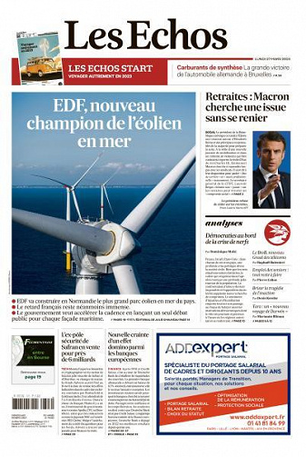 Les Echos du Lundi 27 Mars 2023