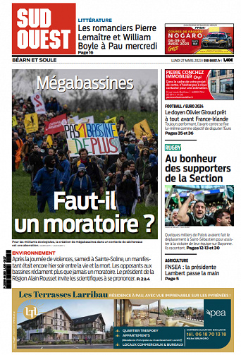Sud Ouest (10 éditions) du Lundi 27 Mars 2023