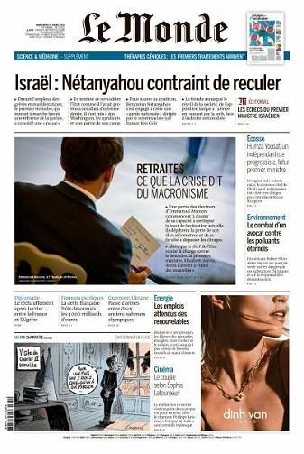 Le Monde du Mercredi 29 Mars 2023
