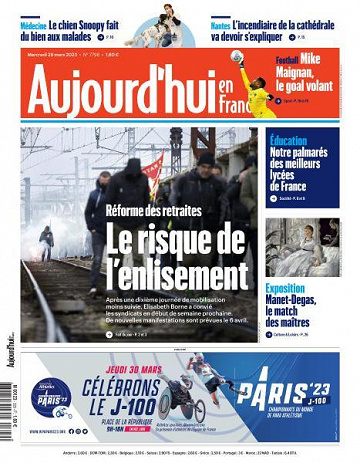 Aujourd’hui en France - 29 Mars 2023