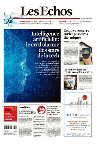 Les Echos du Jeudi 30 Mars 2023