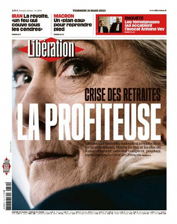 Libération du Vendredi 31 Mars 2023