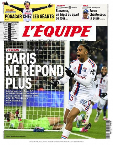 L’equipe du Lundi 3 Avril 2023