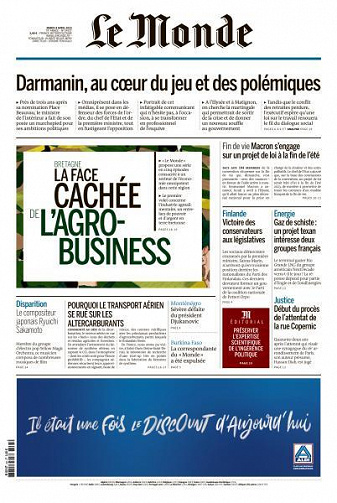 Le Monde du Mardi 4 Avril 2023