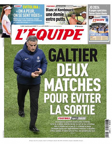 L’equipe du Mardi 4 Avril 2023