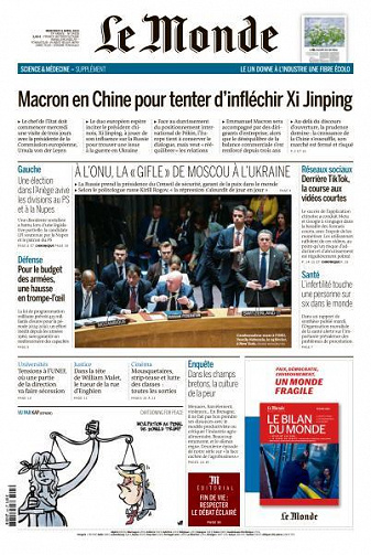 Le Monde du Mercredi 5 Avril 2023