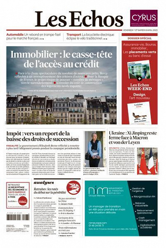Les Echos du Vendredi 7 et Samedi 8 Avril 2023