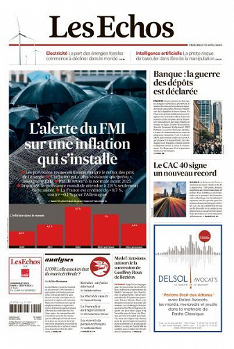 Les Echos du Mercredi 12 Avril 2023