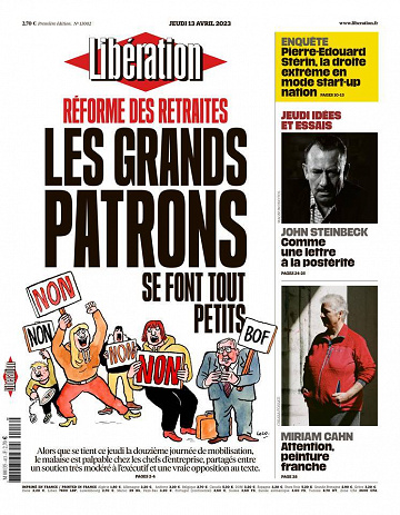 Libération du Jeudi 13 Avril 2023