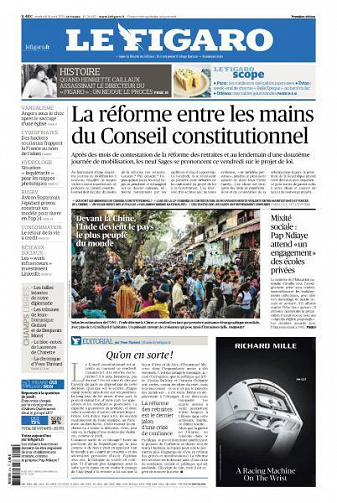 Le Figaro du Vendredi 14 Avril 2023