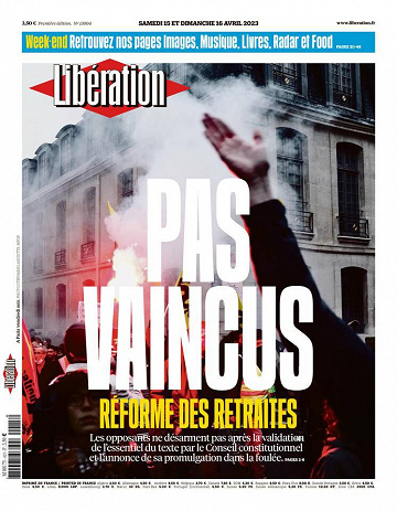 Libération du Samedi 15 et Dimanche 16 Avril 2023