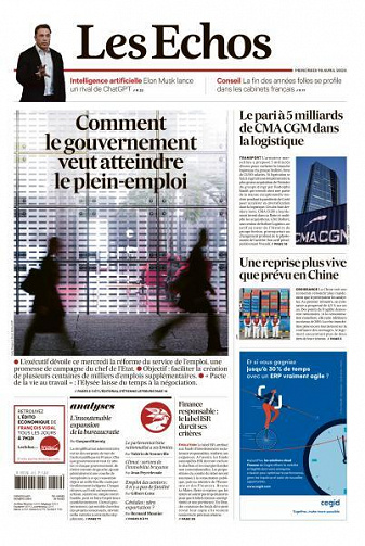 Les Echos du Mercredi 19 Avril 2023