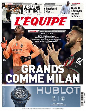 L’equipe du Mercredi 19 Avril 2023