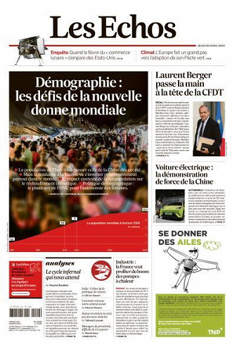 Les Echos du Jeudi 20 Avril 2023