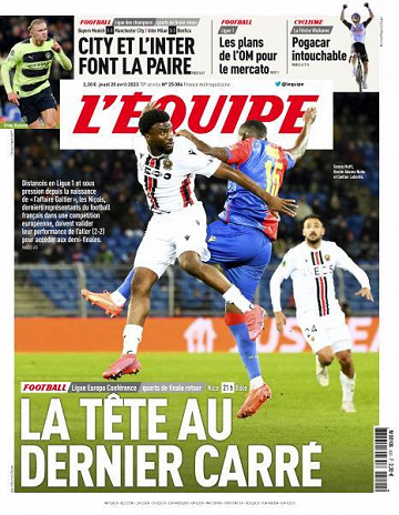 L’equipe du Jeudi 20 Avril 2023