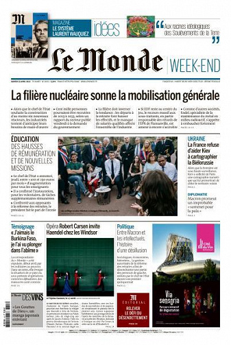 Le Monde du Samedi 22 Avril 2023