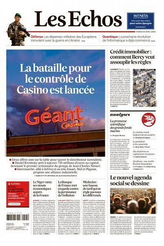 Les Echos du Mardi 25 Avril 2023