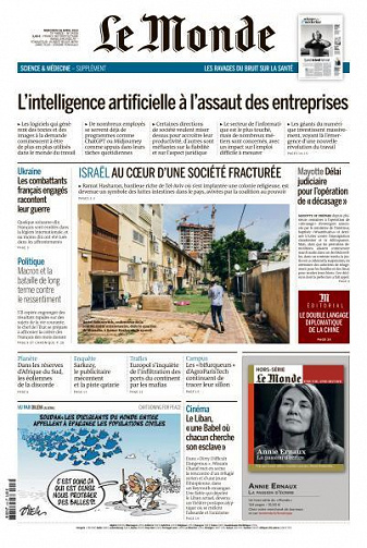 Le Monde du Mercredi 26 Avril 2023