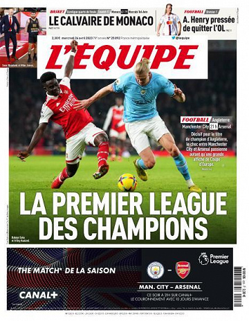 L’equipe du Mercredi 26 Avril 2023