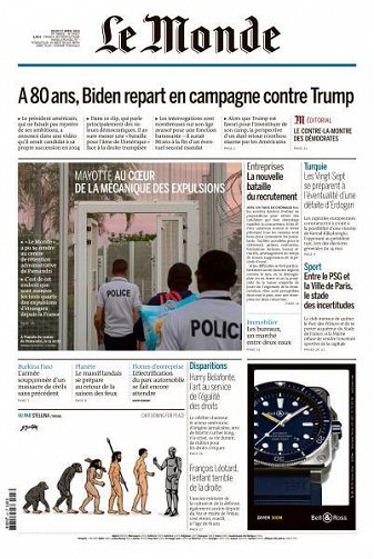 Le Monde du Jeudi 27 Avril 2023