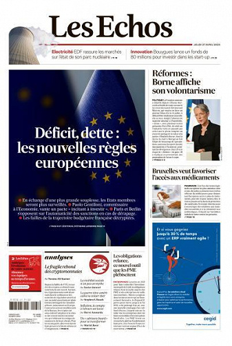 Les Echos du Jeudi 27 Avril 2023