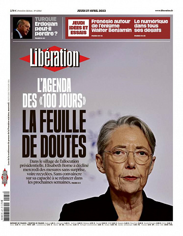 Libération du Jeudi 27 Avril 2023